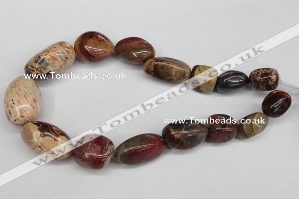 CNG90 15.5 inches 10*18mm - 20*35mm nuggets jasper gemstone beads