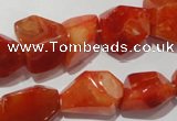 CNG900 15.5 inches 12*18mm – 18*24mm faceted nuggets red agate beads