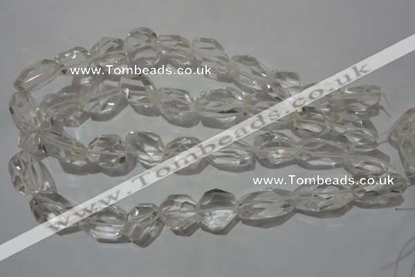 CNG901 15.5 inches 13*15mm – 14*22mm faceted nuggets white crystal beads