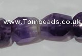 CNG903 15.5 inches 15*20mm – 18*26mm faceted nuggets amethyst beads