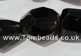 CNG905 15.5 inches 18*22mm – 20*32mm faceted nuggets smoky quartz beads