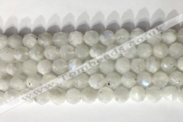 CNG9052 15.5 inches 10mm faceted nuggets white moonstone gemstone beads