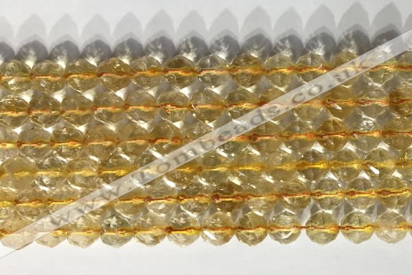 CNG9054 15.5 inches 8mm faceted nuggets citrine gemstone beads