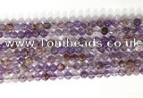 CNG9061 15.5 inches 6mm faceted nuggets purple phantom quartz beads