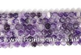 CNG9076 15.5 inches 8mm faceted nuggets dogtooth amethyst gemstone beads