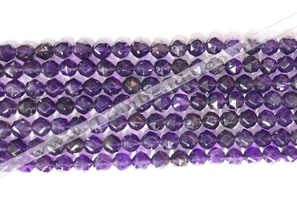 CNG9092 15.5 inches 6mm faceted nuggets amethyst gemstone beads