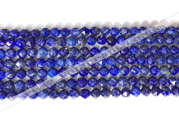 CNG9099 15.5 inches 6mm faceted nuggets lapis lazuli beads
