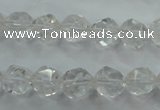 CNG910 15 inches 6mm faceted nuggets white crystal beads