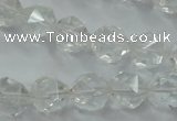 CNG911 15 inches 8mm faceted nuggets white crystal beads