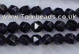 CNG926 15 inches 8mm faceted nuggets amethyst gemstone beads