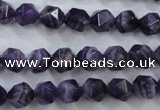 CNG928 15 inches 8mm faceted nuggets amethyst gemstone beads