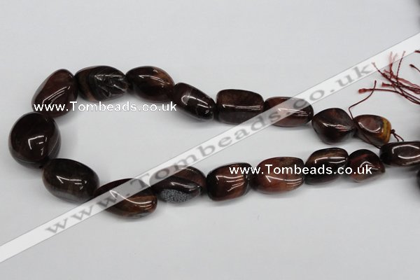 CNG93 15.5 inches 15*20mm - 20*30mm nuggets tiger eye gemstone beads