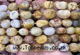 CNG9335 10*14mm - 13*18mm nuggets yellow crazy lace agate beads