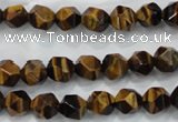 CNG936 15 inches 8mm faceted nuggets yellow tiger eye beads