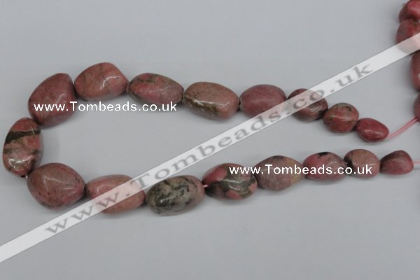 CNG94 15.5 inches 12*14mm - 20*35mm nuggets rhodochrosite gemstone beads