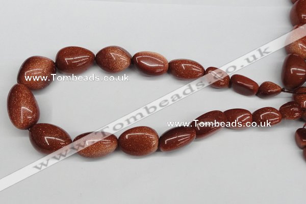 CNG96 15.5 inches 12*18mm - 20*30mm nuggets goldstone gemstone beads