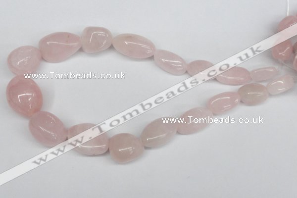 CNG97 15.5 inches 10*18mm - 18*25mm nuggets rose quartz gemstone beads