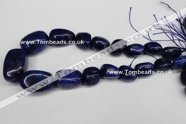 CNG98 15.5 inches 15*20mm - 20*35mm nuggets dyed lapis lazuli beads