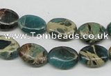 CNI11 16 inches 10*14mm oval natural imperial jasper beads wholesale