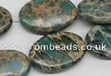 CNI12 16 inches 20*30mm oval natural imperial jasper beads wholesale