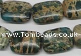 CNI17 16 inches 15*20mm rectangle natural imperial jasper beads wholesale