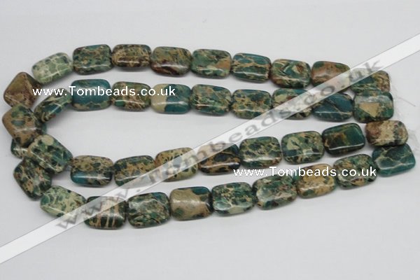 CNI17 16 inches 15*20mm rectangle natural imperial jasper beads wholesale