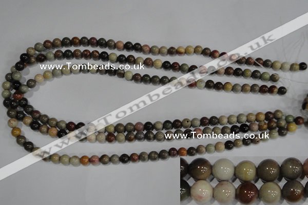 CNI201 15.5 inches 6mm round imperial jasper beads wholesale