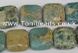 CNI26 15.5 inches 16*16mm square natural imperial jasper beads