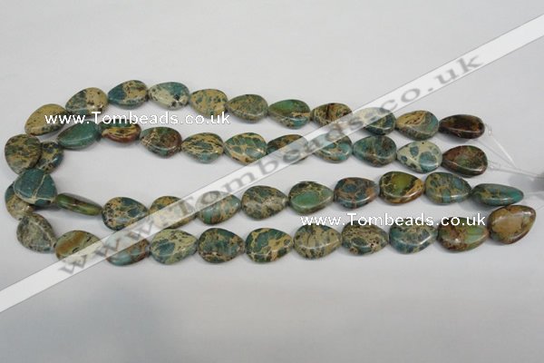 CNI29 15.5 inches 13*18mm flat teardrop natural imperial jasper beads