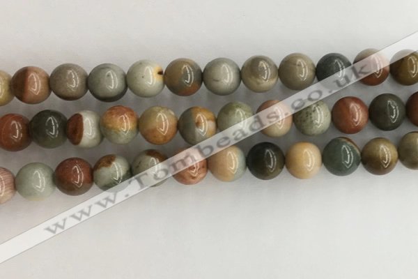 CNI372 15.5 inches 10mm round American picture jasper beads