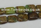 CNI39 15.5 inches 6*8mm rectangle natural imperial jasper beads