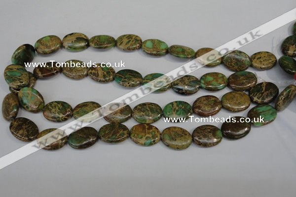 CNI42 15.5 inches 15*20mm oval natural imperial jasper beads