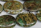 CNI43 15.5 inches 22*30mm oval natural imperial jasper beads