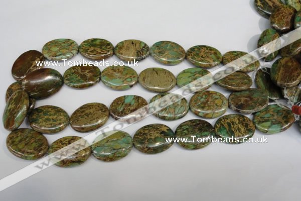 CNI43 15.5 inches 22*30mm oval natural imperial jasper beads