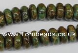 CNI46 15.5 inches 6*12mm rondelle natural imperial jasper beads