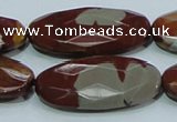 CNJ04 15.5 inches 20*40mm faceted oval natural noreena jasper beads