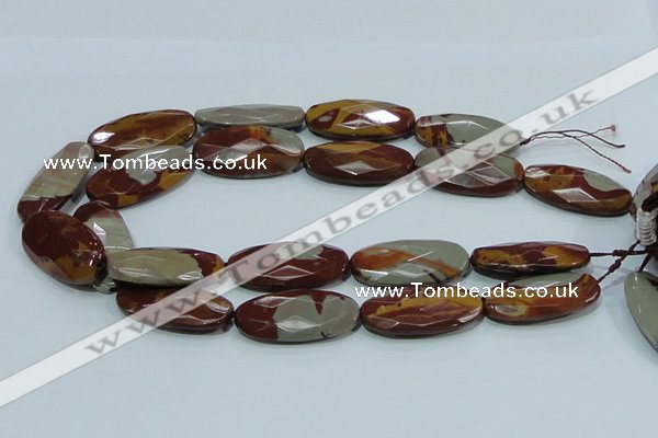 CNJ04 15.5 inches 20*40mm faceted oval natural noreena jasper beads