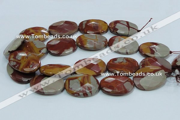CNJ05 15.5 inches 30*40mm faceted oval natural noreena jasper beads
