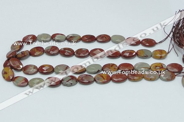 CNJ10 15.5 inches 13*18mm faceted oval natural noreena jasper beads