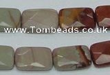 CNJ12 15.5 inches 13*18mm faceted rectangle natural noreena jasper beads