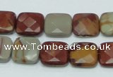 CNJ15 15.5 inches 15*15mm faceted square natural noreena jasper beads