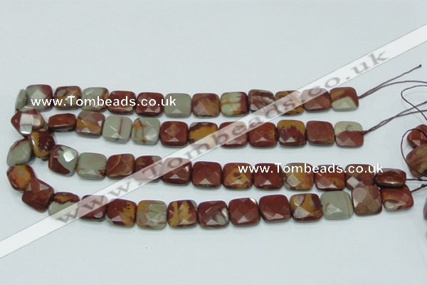CNJ15 15.5 inches 15*15mm faceted square natural noreena jasper beads