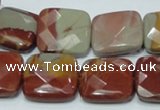 CNJ16 15.5 inches 20*20mm faceted square natural noreena jasper beads