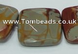 CNJ17 15.5 inches 30*30mm faceted square natural noreena jasper beads