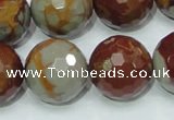 CNJ21 15.5 inches 20mm faceted round natural noreena jasper beads