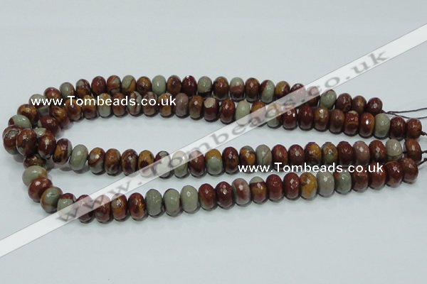 CNJ22 15.5 inches 8*12mm faceted rondelle natural noreena jasper beads