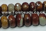 CNJ23 15.5 inches 8*14mm faceted rondelle natural noreena jasper beads