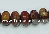 CNJ24 15.5 inches 10*16mm faceted rondelle natural noreena jasper beads