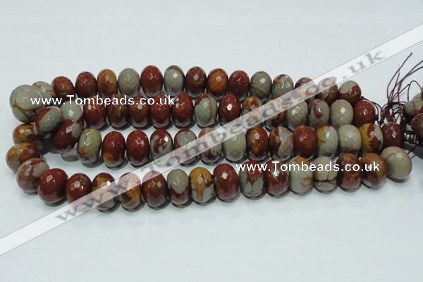 CNJ25 15.5 inches 12*18mm faceted rondelle natural noreena jasper beads