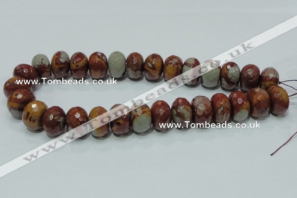 CNJ26 15.5 inches 14*20mm faceted rondelle natural noreena jasper beads